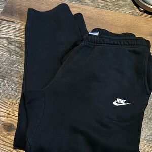 Nike Black Jogger Sweatpants with White Swoosh - men’s xLarge